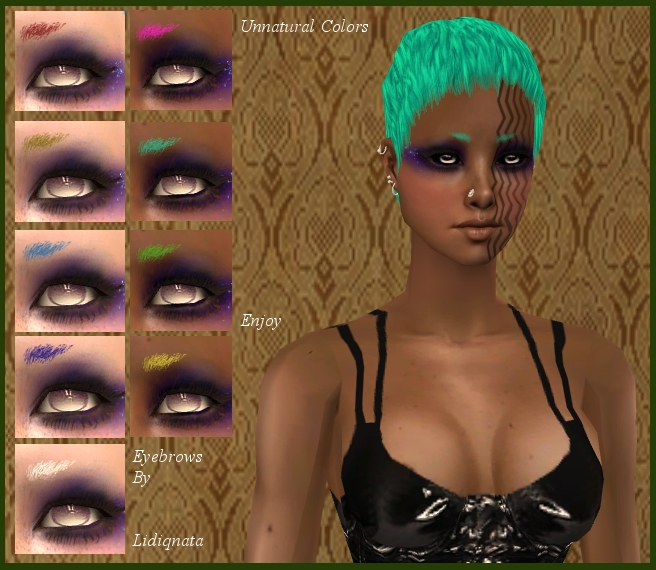 Cut eyebrows unnatural by lidiqnata sims 2